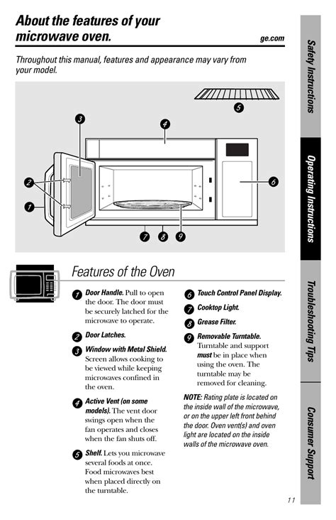 Microwave Oven GE SCA1000 Owner's Manual. (44 pages) Microwave Oven GE JVM1790SK - Profile 1.7 cu. Ft. Convection Microwave Installation Instructions Manual. Above the cooktop oven (24 pages) Microwave Oven GE Advantium SCA1001HSS Dimensions And Installation Information. . Ge microwave owner%27s manual